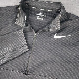 Nike Golf AeroReact 1/2 Zip XL Black Textured Performance Pullover Sweatshirt